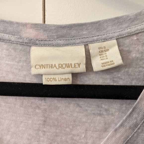 Cynthia Rowley Linen Tie Dye T-shirt - Picture 3 of 4